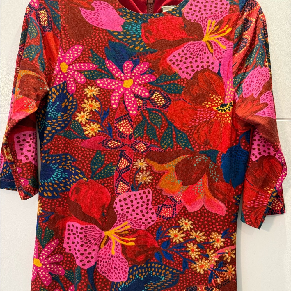 Farm Rio dress red wildlife lenzing color - red snake garden